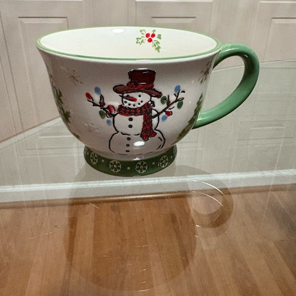 Potter's Studio Floral Christmas Ceramic Snowman ☃️ ⛄️ 12 oz. Coffee/Tea Mug - Picture 6 of 6
